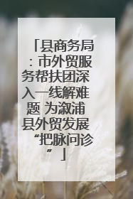 县商务局：市外贸服务帮扶团深入一线解难题 为溆浦县外贸发展“把脉问诊”