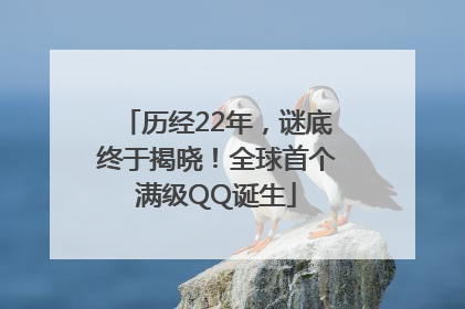 历经22年，谜底终于揭晓！全球首个满级QQ诞生