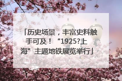 历史场景，丰富史料触手可及！“1925?上海”主题地铁展览举行