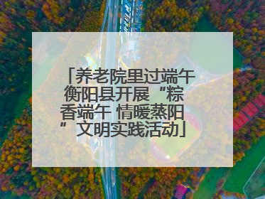 养老院里过端午 衡阳县开展“粽香端午 情暖蒸阳”文明实践活动