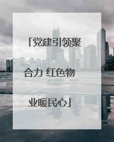 党建引领聚合力 红色物业暖民心