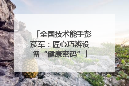 全国技术能手彭彦军：匠心巧辨设备“健康密码”