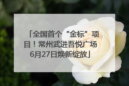 全国首个“金标”项目！常州武进吾悦广场6月27日焕新绽放