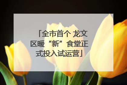 全市首个 龙文区暖“新”食堂正式投入试运营