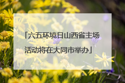 六五环境日山西省主场活动将在大同市举办