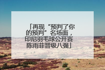 再现“预判了你的预判”名场面，印尼羽毛球公开赛陈雨菲晋级八强