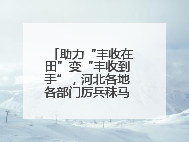 助力“丰收在田”变“丰收到手”，河北各地各部门厉兵秣马迎战“三夏”