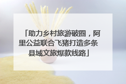 助力乡村旅游破圈，阿里公益联合飞猪打造多条县域文旅爆款线路