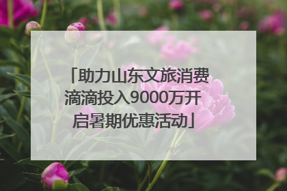 助力山东文旅消费 滴滴投入9000万开启暑期优惠活动