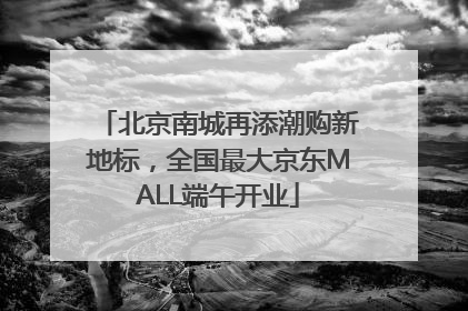北京南城再添潮购新地标，全国最大京东MALL端午开业