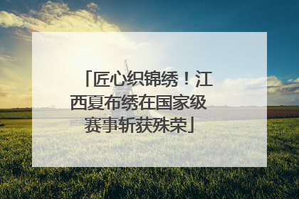 匠心织锦绣！江西夏布绣在国家级赛事斩获殊荣