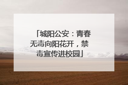 城阳公安：青春无毒向阳花开，禁毒宣传进校园
