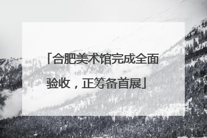 合肥美术馆完成全面验收，正筹备首展