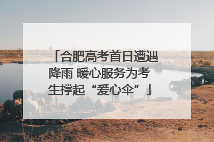 合肥高考首日遭遇降雨 暖心服务为考生撑起“爱心伞”