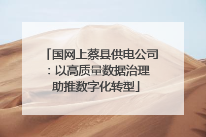 国网上蔡县供电公司：以高质量数据治理 助推数字化转型
