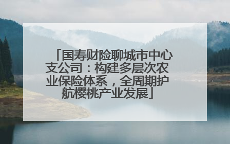 国寿财险聊城市中心支公司：构建多层次农业保险体系，全周期护航樱桃产业发展
