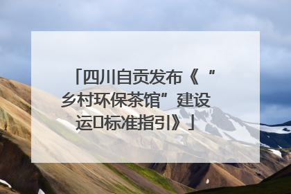 四川自贡发布《“乡村环保茶馆”建设运⾏标准指引》