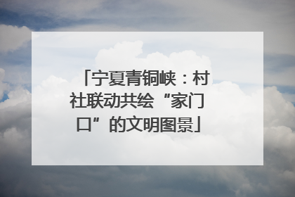 宁夏青铜峡：村社联动共绘“家门口”的文明图景