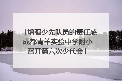 增强少先队员的责任感 成都青羊实验中学附小召开第六次少代会