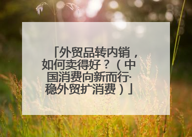 外贸品转内销，如何卖得好？（中国消费向新而行·稳外贸扩消费）