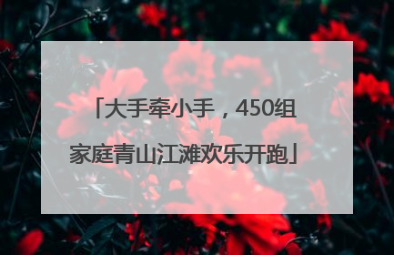 大手牵小手，450组家庭青山江滩欢乐开跑