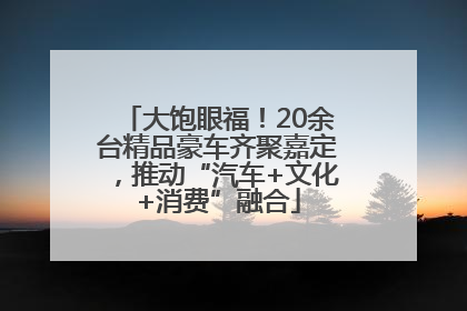 大饱眼福！20余台精品豪车齐聚嘉定，推动“汽车+文化+消费”融合