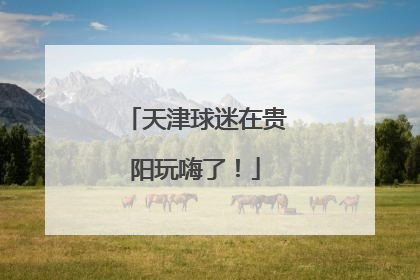 天津球迷在贵阳玩嗨了！