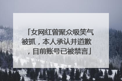 女网红曾聚众吸笑气被抓，本人承认并道歉，目前账号已被禁言