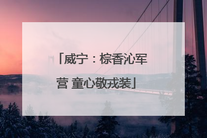 威宁：棕香沁军营 童心敬戎装