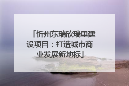 忻州东瑞欣瑞里建设项目：打造城市商业发展新地标