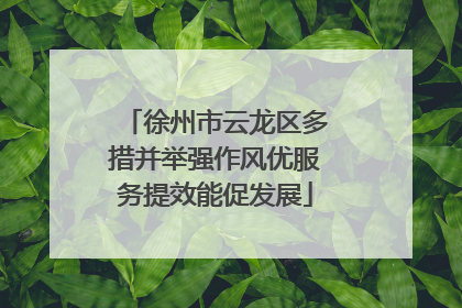 徐州市云龙区多措并举强作风优服务提效能促发展