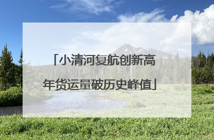 小清河复航创新高 年货运量破历史峰值
