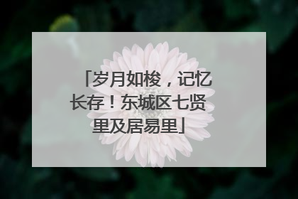 岁月如梭，记忆长存！东城区七贤里及居易里