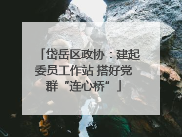 岱岳区政协：建起委员工作站 搭好党群“连心桥”