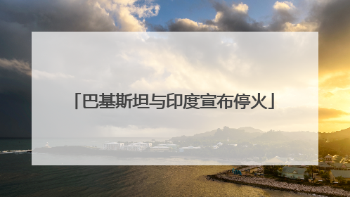 巴基斯坦与印度宣布停火
