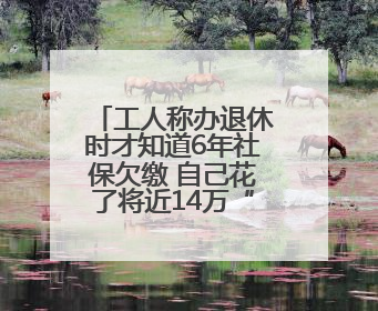 工人称办退休时才知道6年社保欠缴 自己花了将近14万“补窟窿”