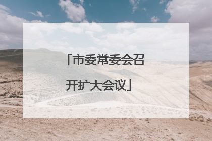市委常委会召开扩大会议