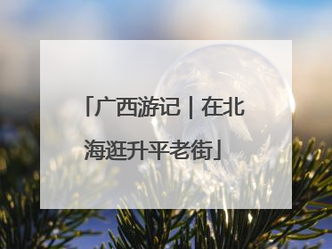 广西游记｜在北海逛升平老街