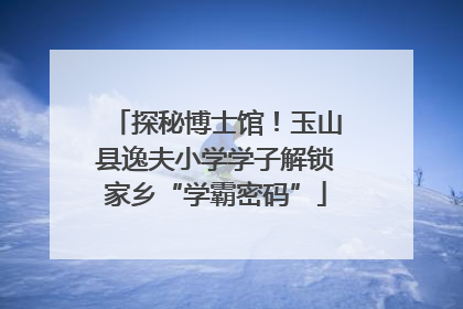 探秘博士馆！玉山县逸夫小学学子解锁家乡“学霸密码”