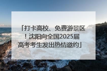 打卡高校、免费游景区！沈阳向全国2025届高考考生发出热情邀约