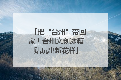 把“台州”带回家！台州文创冰箱贴玩出新花样