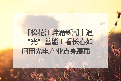 松花江畔涌新潮｜追“光”蓄能！看长春如何用光电产业点亮高质量发展新赛道