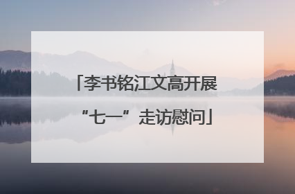 李书铭江文高开展“七一”走访慰问