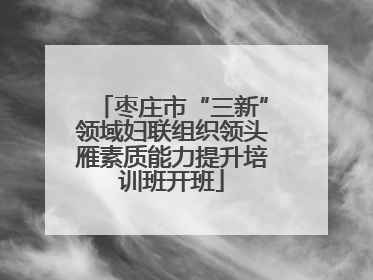 枣庄市“三新”领域妇联组织领头雁素质能力提升培训班开班