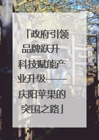 政府引领品牌跃升 科技赋能产业升级——庆阳苹果的突围之路