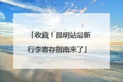 收藏！昆明站最新行李寄存指南来了