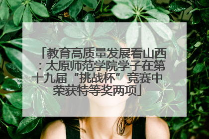 教育高质量发展看山西：太原师范学院学子在第十九届“挑战杯”竞赛中荣获特等奖两项
