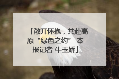 敞开怀抱，共赴高原“绿色之约” 本报记者 牛玉娇