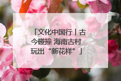 文化中国行丨古今碰撞 海南古村玩出“新花样”