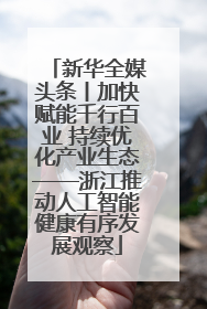 新华全媒头条丨加快赋能千行百业 持续优化产业生态——浙江推动人工智能健康有序发展观察